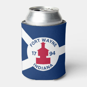 Porta-lata Flag Fort Wayne, Indiana Can Cooler
