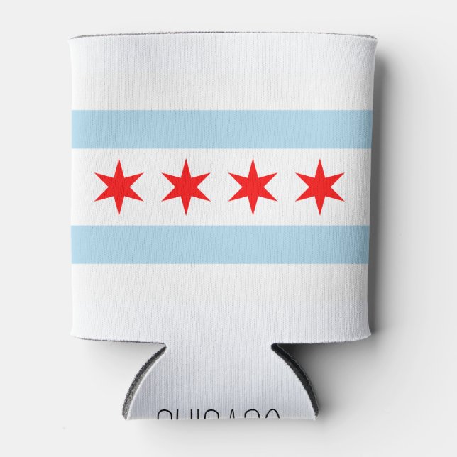 Porta-lata Flag of Chicago, Illinois (Frente)