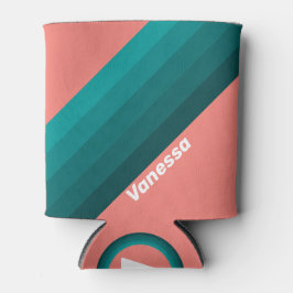 Porta-lata Flamingo Aqua Listras com Nome