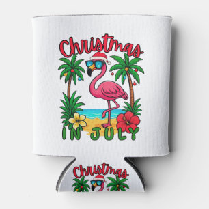 Porta-lata Flamingo de Natal em Julho
