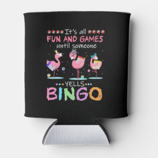 Porta-lata Flamingo Rosa Bingo Engraçado Arte de Presente