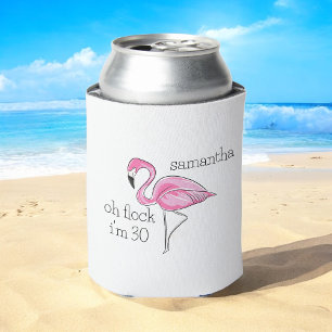 Porta-lata Flamingo Rosa Oh Bloqueio Eu sou Personalizado de