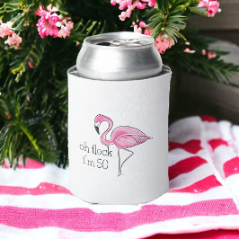 Porta-lata Flamingo Rosa Oh Bloqueio Eu tenho 50