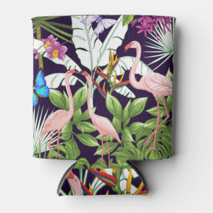 Porta-lata Flamingos, plantas tropicais: padrão de colheita.