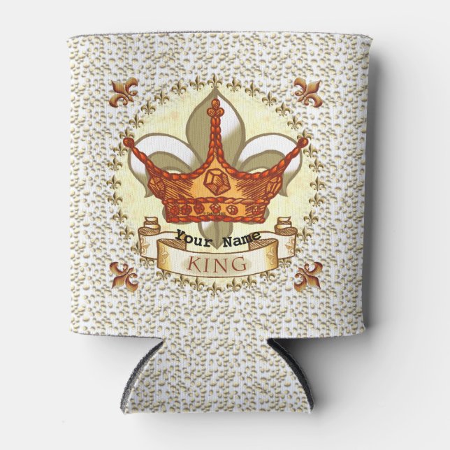 Porta-lata Fleur De Lis Crown King Pai (Frente)