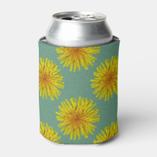 Porta-lata Flor amarela do dente-de-leão do verão em alguma