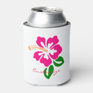 Porta-lata Flor cor-de-rosa tropical Thunder_Cove do hibiscus