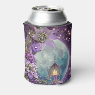 Porta-lata Flor de Lua Roxa de Fantasia Detalhada