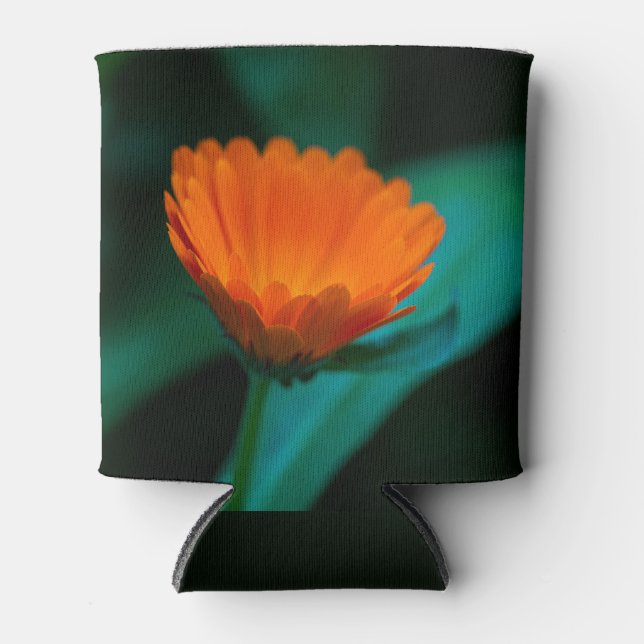 Porta-lata Flor de margarida laranja (Frente)