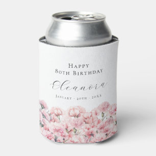 Porta-lata Flor de Nascimento Cravo Rosa no 80º Aniversário d
