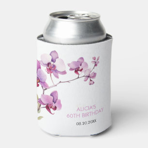 Porta-lata Flor de Orquídea Roxa Aniversário