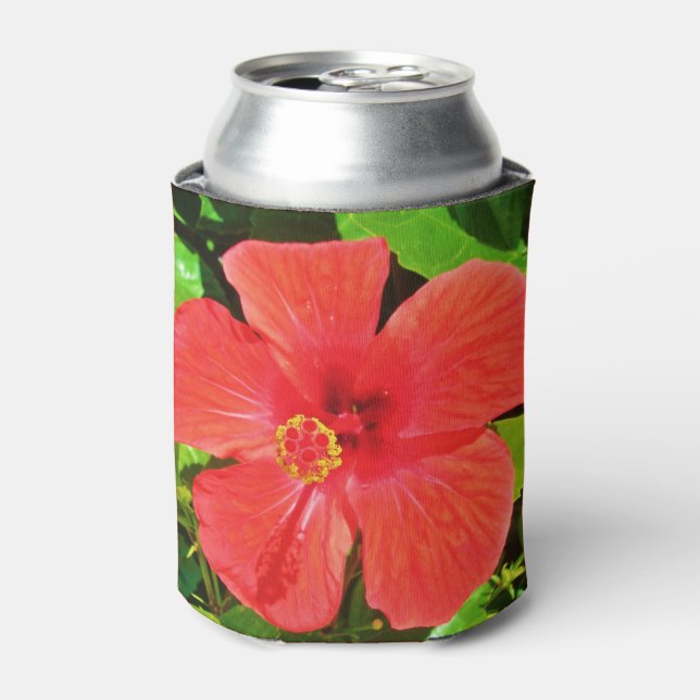 Porta-lata Flor Tropical de Hibiscus (Can Front)