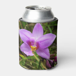 Porta-lata Flor Tropical Roxo de Orquídea Selvagem