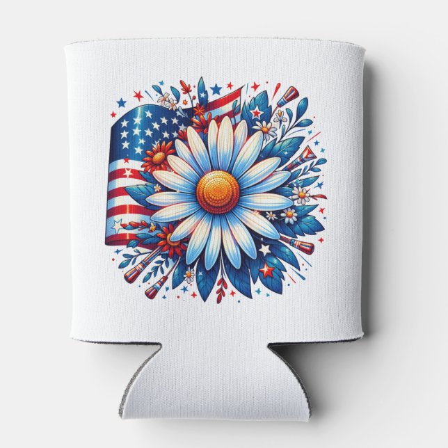 Porta-lata Floral 4 de julho (Traseira)