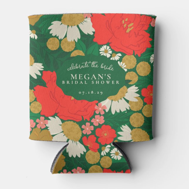 Porta-lata Floral Bouquet Bridal Shower (Frente)