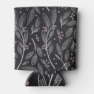 Porta-lata Floral Desenho Da Mão: Design sem costura