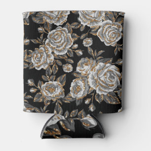 Porta-lata Floral Dourado De Luminosidade: Vintage De Esparto