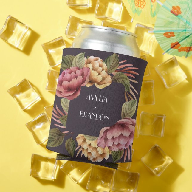 Porta-lata Floral Dramático (Verão in situ)