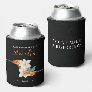 Porta-lata Floral Inspiracional Moderno, Preto E Branco