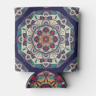 Porta-lata Floral Mandala: Vintage Ornamental Sem Serras