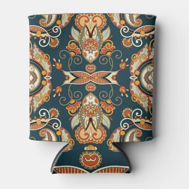 Porta-lata Floral Paisley Bandanna: Ornamento Tradicional (Frente)