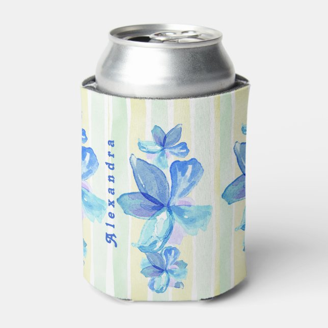 Porta-lata Floral Personalizado em Aquarela (Can Front)