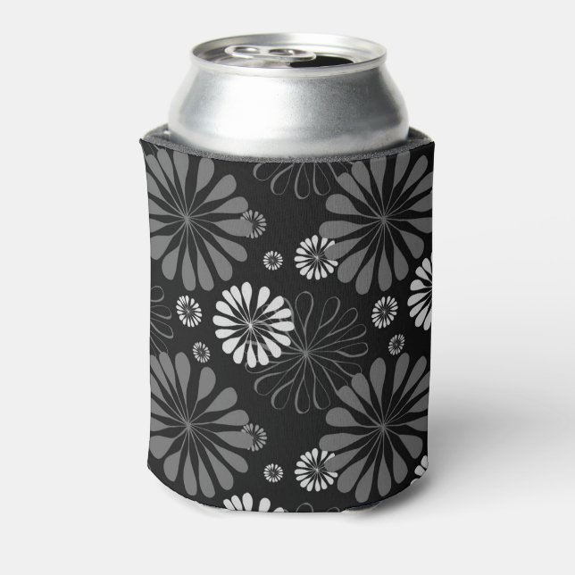 Porta-lata Floral Retro Preto e Branco (Can Back)
