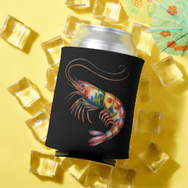 Porta-lata Floral Shrimp Art Personalizado