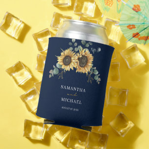 Porta-lata Floral Sunflower Eucalyptus Wedor Favor