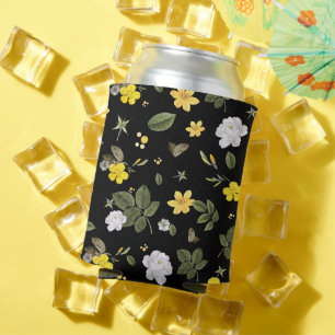 Porta-lata Flores Amarelas e Rosas Brancas 2