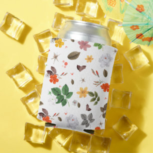 Porta-lata Flores Amarelas e Rosas Brancas 7