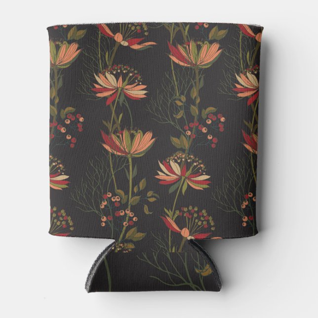 Porta-lata Flores astrantia: tecelagem floral. (Frente)