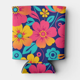 Porta-lata Flores Brilhantes e Refletores Negros-Estilo de Do