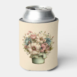 Porta-lata Flores Caprichosas em um Vaso de Planta Cute