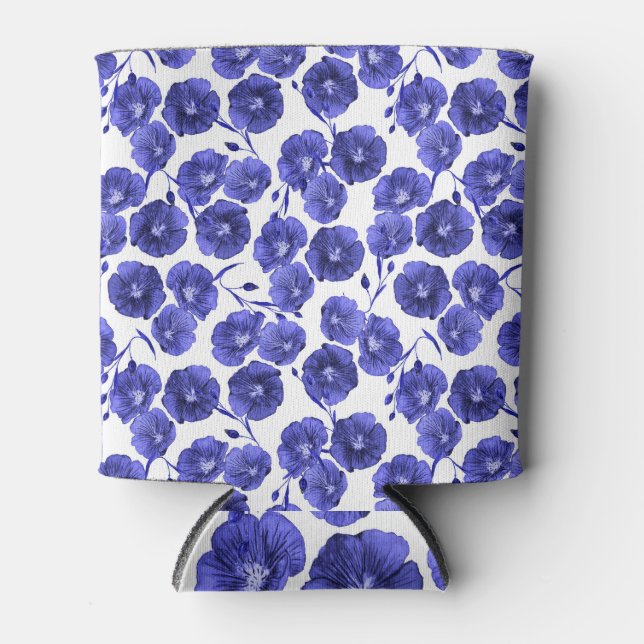 Porta-lata Flores de Campo de Aquarela: Papel de Parede Botân (Frente)
