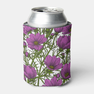 Porta-lata Flores de cosmos violetas