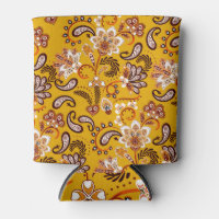 Flores de fantasia floral densas, amarelo-safado.