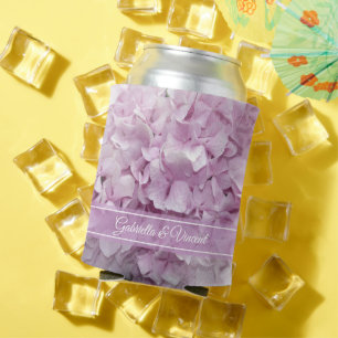 Porta-lata Flores De Hydrangea Rosa Suave Favoritos De Casame