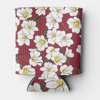 Porta-lata Flores de Jardim Branco: Faixa de Vintagem