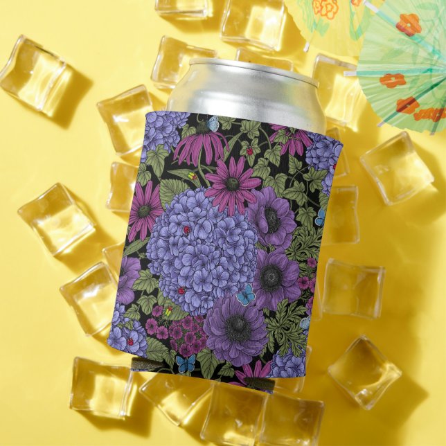 Porta-lata Flores de jardim de negros (Verão in situ)