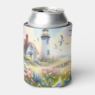 Porta-lata Flores de primavera por Algodão Costeiro de Farol