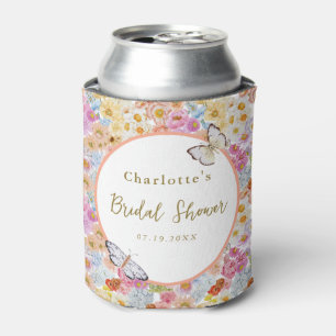 Porta-lata Flores de Verão Borboleta Noiva Personalizado