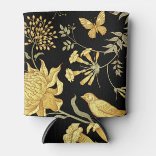 Porta-lata Flores Exóticas — Pássaros — Padrão Vintage