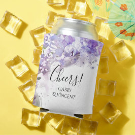 Porta-lata Flores Lilás Roxas — Favor de Casamento por Aquare