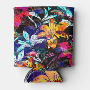 Porta-lata Flores Naturais Deixam Fundo De Aquarela