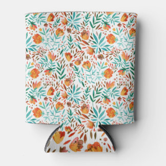 Porta-lata Flores ornamentados: padrão aquoso florescente