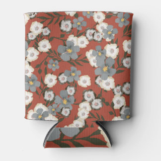 Porta-lata Flores Pequenas: Estilo Sem Costura De Aquarela