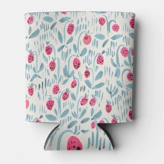 Porta-lata Flores Pequenas: Sem Costura (Frente)