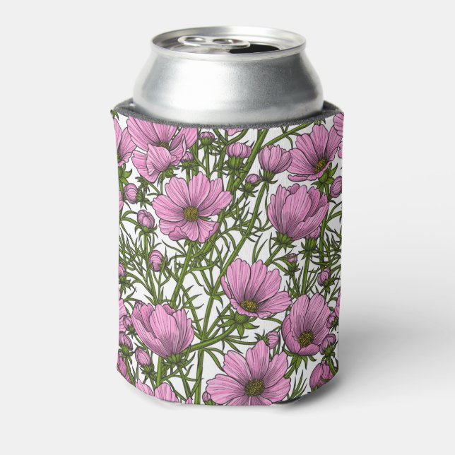 Porta-lata Flores rosa Cosmos (Can Back)