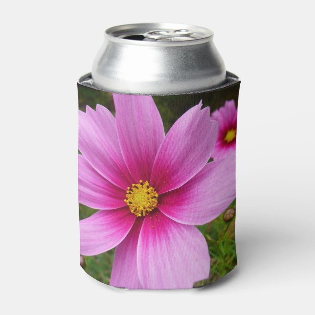 Porta-lata Flores Silvestres Cosmos Rosa (Can Front)